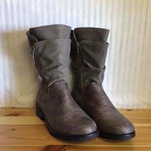 Torrid Gray Combat & Moto Boots